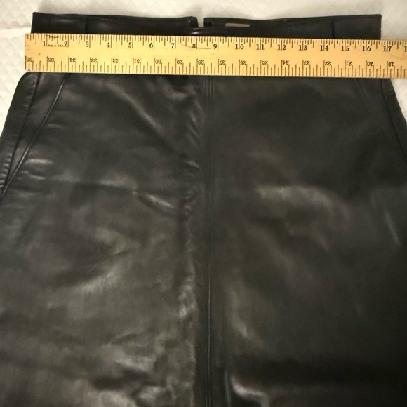 Hugo Boss Black A-Line Leather Skirt - Picture 2 of 7